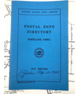 1957-58 POSTAL ZONE DIRECTORY w/ MAP PORTLAND OREGON Vintage Post Office... - £15.56 GBP