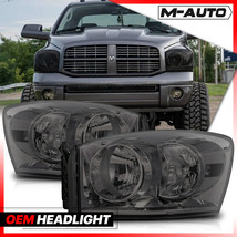 Pair Smoke Clear Corner Replacement Headlight for 2006-2009 Ram 1500 2500 3500 - £167.10 GBP