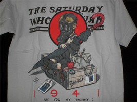 Tee Fury Doctor Who Youth Medium &quot;The Saturday Whovian #09&quot; Mash Up Shirt Sand - £9.72 GBP