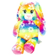 Build a Bear Bunny Rabbit Rainbow Plush 16&quot; Easter Flowers Stuffed Anima... - $17.68