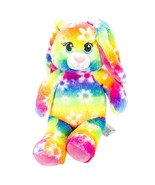 Build a Bear Bunny Rabbit Rainbow Plush 16&quot; Easter Flowers Stuffed Anima... - £14.00 GBP