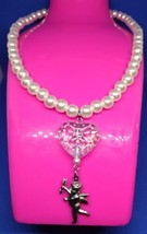 18.5&quot; Pearl Angel Heart Necklace - £5.87 GBP
