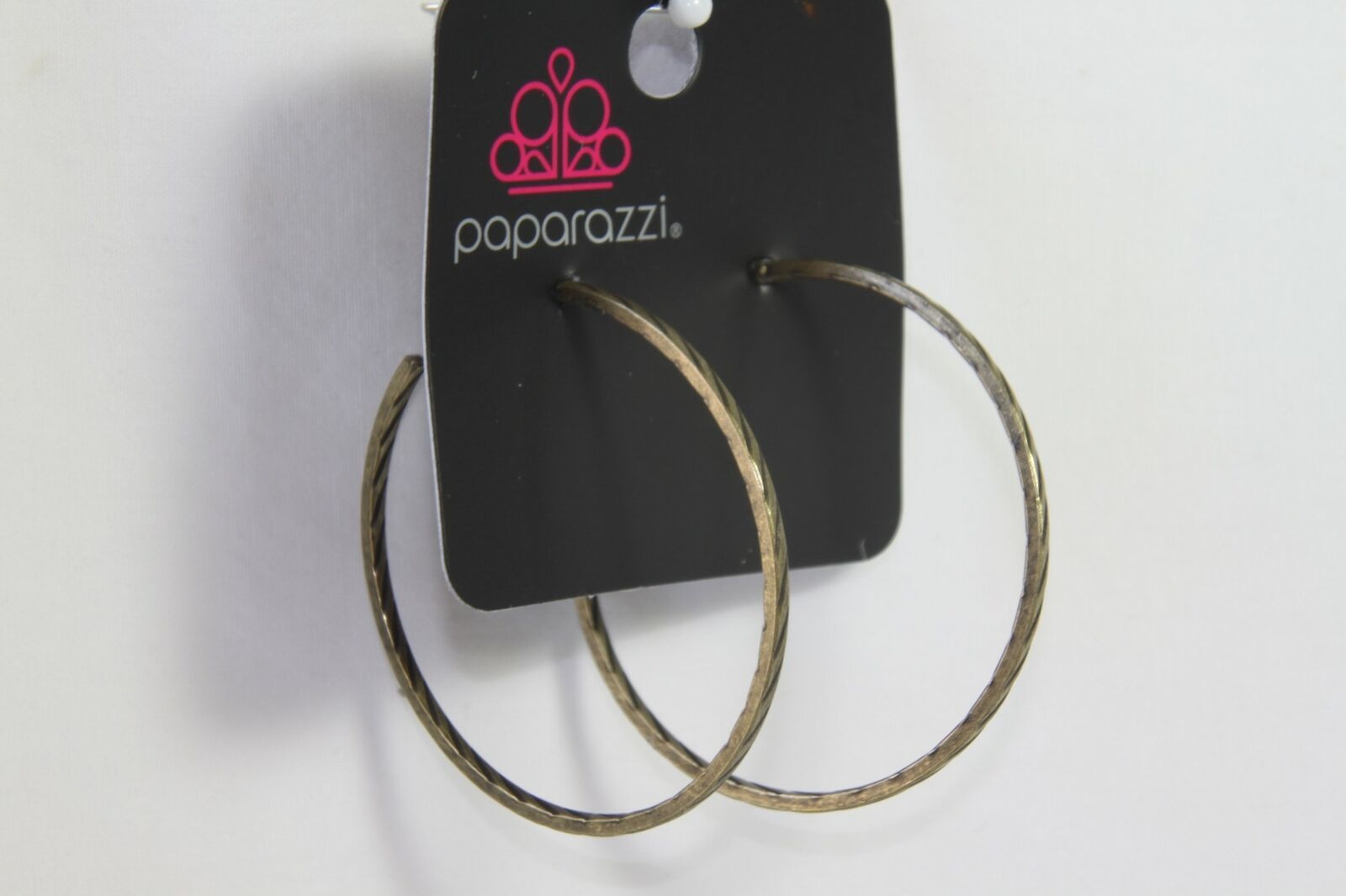 Primary image for Paparazzi Earrings (new) RURAL RESERVE - BRASS - HOOP EARRING