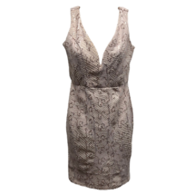 Bailey Blue Womens Dress Pink Abstract Crochet Overlay Mini V Neck Sleeveless S - £5.94 GBP