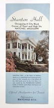 Stanton Hall Natchez Mississippi Travel Brochure Guide Vintage  - £6.29 GBP