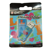 Emtec Blue Love 4GB USB 2.0 Flash Drive  Memory Stick - $12.86