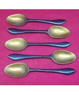Juego De 5 Cucharas De Laca Vintage Foochow Chinas Con Dorado De Oro - $41.72