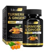 Turmeric Curcumin with Black Pepper &amp; Ginger, 1500mg Turmeric Extract  6... - €16,30 EUR