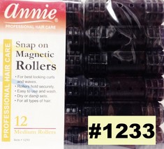ANNIE SNAP ON MAGNETIC ROLLERS 12 MEDIUM ROLLERS #1233 3/4&quot; DIAMETER - £1.27 GBP
