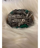 Vintage Proud to be a Veteran 1983 Bergamot Pewter Belt Buckle - $17.55
