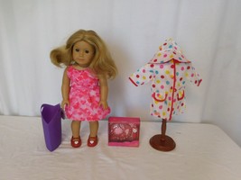 American Girl Doll Blonde Hair With Blue Eyes 2012 + Truly Me Red Hearts Ruffle - £45.91 GBP