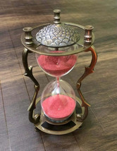 Handmade Antique Hourglass Nautical Brass Finish Sand Timer Clock For Home Decor - £76.39 GBP