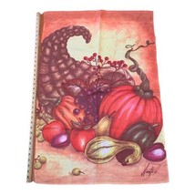 Thanksgiving Horn of Plenty OUTDOOR Fla 36&quot;x 25&quot; LARGE - £7.39 GBP