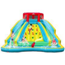 Inflatable Mighty Water Slide Park Bouncy Splash Pool Climbing Wall Kids Gift - £379.03 GBP