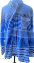 Ralph Lauren Shirt Blue Stripe Classic Fit Long Sleeve Shirt Mens XL Blu... - $23.19