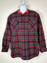 VTG Pendleton Woolen Mills Men Size L Plaid Button Up Shirt Long Sleeve Pockets - £16.85 GBP