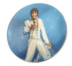 Elvis Presley King Of Las Vegas Collector&#39;s Plate 1991 Artwork Bruce Emmett Fs - £38.77 GBP