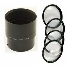 MACRO CLOSE UP Lens 4 Filter Kit bundle + Tube for Nikon L320, L330, L340, L810, - £28.31 GBP