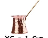 Coffee Pot XS Copper Cezve ibriki Hand Hammered Turka Turkish Cup HandMade - $19.70