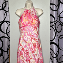 Sangria 100% silk halter dress size 6 - £18.01 GBP
