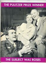 Souvenir Program The Subject Was Roses 1964 Jack Albertson Martin Sheen  - $23.79