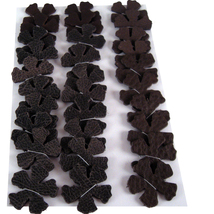 Leather Die Cut Flowers Dark Brown - £9.59 GBP
