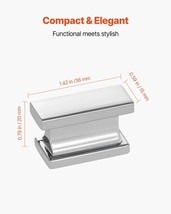 VEVOR Cabinet Knobs Drawer Kitchen Pulls 10 Pack 1.42 in Rectangular Zinc Alloy - $1,117.29 MXN