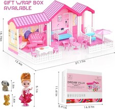 Pretty Dollhouse, My Dream Villa House 3 Rooms/96 PCS New FREE SHIP - £26.61 GBP