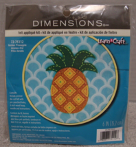 Dimensions Needlecraft Felt Applique Kit Golden Pineapple 6-Inch Wood Ho... - £6.08 GBP