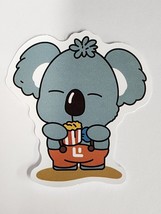 Koala Bear Holding Popcorn Super Cute Multicolor Sticker Decal Fun Embellishment - $2.30