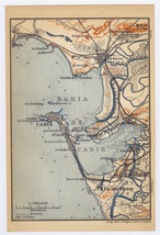 1913 Antique Map Of Vicinity Of Cadiz El Puerto De Santa Maria / Andalusia Spain - $23.05