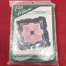 New Elsa Williams 06286 Navy Quilt Pillow 12"x12" Needlepoint Nos Kit Sealed - $34.65
