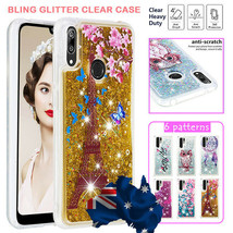 Huawei Y5 7 9 Prime P30 Pro Nova 3e Shockproof Clear Glitter Bling Case Cover - £41.88 GBP