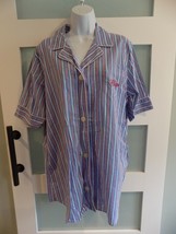CHAPS RALPH LAUREN Blue Striped Sleep Shirt Size XL Women&#39;s EUC - £15.79 GBP