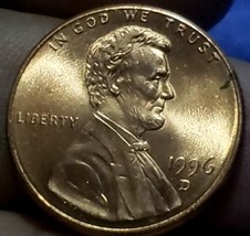 1996 D Lincoln Memorial Penny FREE SHIPPING  - £6.22 GBP