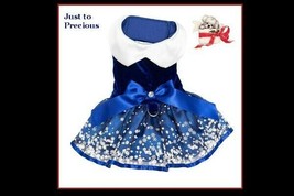 NWT Doggie Design Special Holiday Blue White Snowflake Harness Dress XS S M L - £18.86 GBP+