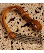 Inspirational Bracelet ~ Being brave means knowing... ~ Adjustable ~ Bro... - $284.83 MXN