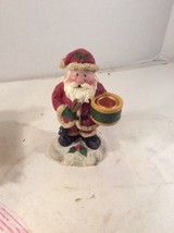 Kenyield Santa Candlestick Holder Stands  6 inch Tall Holding Drumsticks... - £14.27 GBP