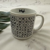 Intel Coffee Mug White Black Thermal Letters Have Your Had Your Thank You Today - £15.81 GBP