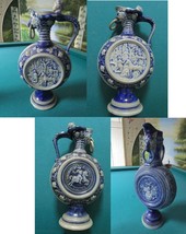 Antique Reinhold Hanke Westerwald ROUND JUG stoneware bluegrey salt glazed PICK  - £320.53 GBP
