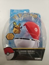 Pokemon Dedenne and Poke Ball Action Figure Set Poké Ball Carry Clip TOMY - £11.03 GBP