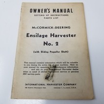 McCormick Ensilage Harvester No. 2 Owner&#39;s Manual 1946 International Har... - £14.50 GBP