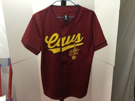 Cleveland Cavaliers Mesh Button Up Jersey Boys XL Sewn Letters - £11.86 GBP