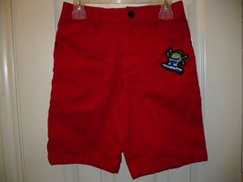 365 Kids Garanimals Boys Pull On Woven Stretch Shorts Size 10 Red Alien NEW - £9.24 GBP