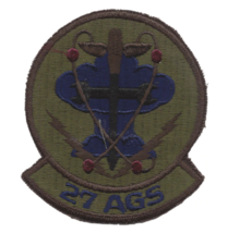 4&quot; AIR FORCE 27TH AGS AIRCRAFT GENERATION SQUADRON EMBROIDERED PATCH - $28.99