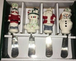 Pfaltzgraff Winterberry Holiday Christmas Spreaders 4 Set-RARE-SHIP N 24... - $14.73