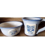Land O Lakes Cenex Feed Advertising Bowl &amp; Mug Set 1991 Hand Thrown 2 Sc... - €15,51 EUR