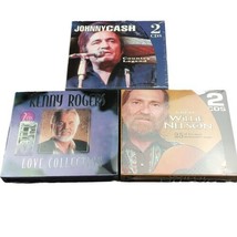 Kenny Rogers, Willie Nelson, Johnny Cash New Sealed Double CD Lot Country Folk  - £14.94 GBP