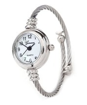 Silver Cable Band Women&#39;s Small Size Bangle - $65.45 CAD