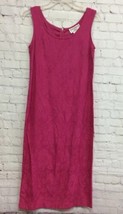 Karin Stevens Petites Dress Pink Floral print Back Slit Sleeveless 4P - $9.89